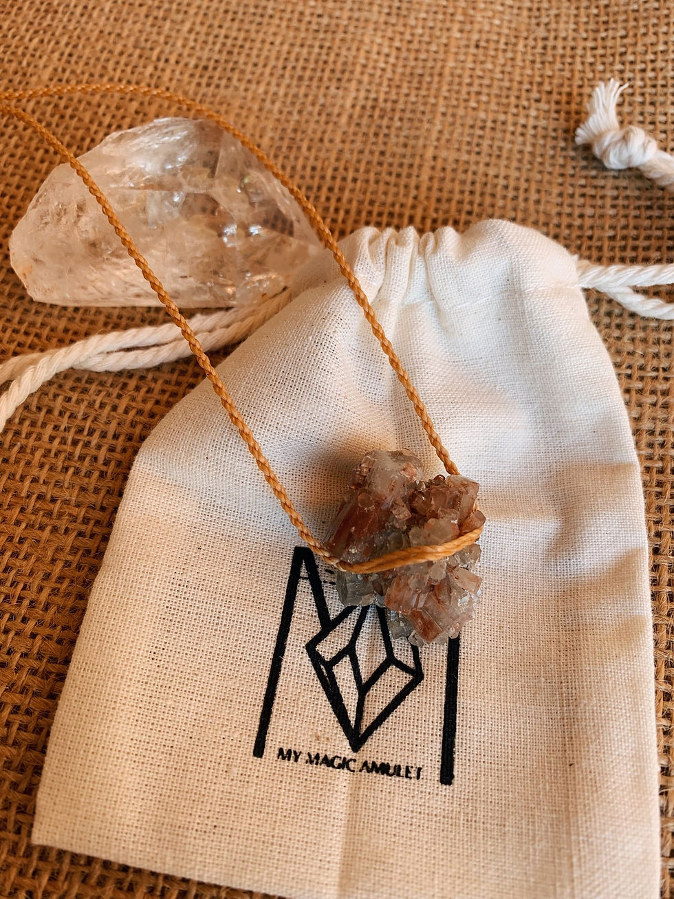 Thumbnail: Aragonite Sputnik Macrame Necklace