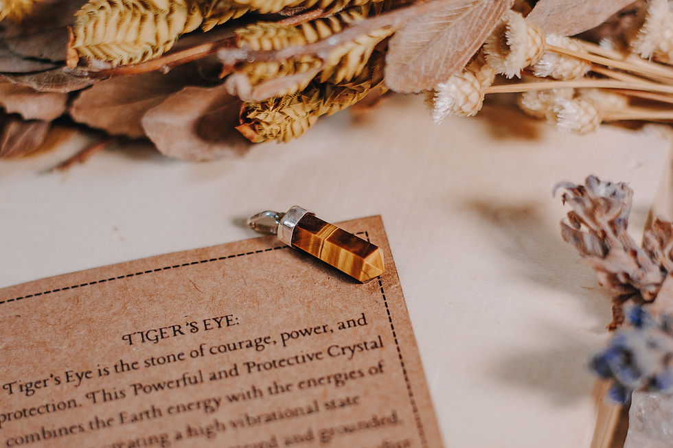 Thumbnail: Tiger’s Eye Point Silver Pendant