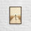 Thumbnail: Follow Me Matthew 4:19 unframed canvas Christian discipleship art Jesus walking path warm ochre tan tones minimalist contempl