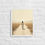 Thumbnail: Follow Me Matthew 4:19 unframed canvas Christian discipleship art Jesus walking path warm ochre tan tones minimalist contempl