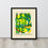 Thumbnail: Lemonade Forrest Frank framed canvas Christian wall art modern pop art 3D LEMONADE lettering bright green yellow citrus color