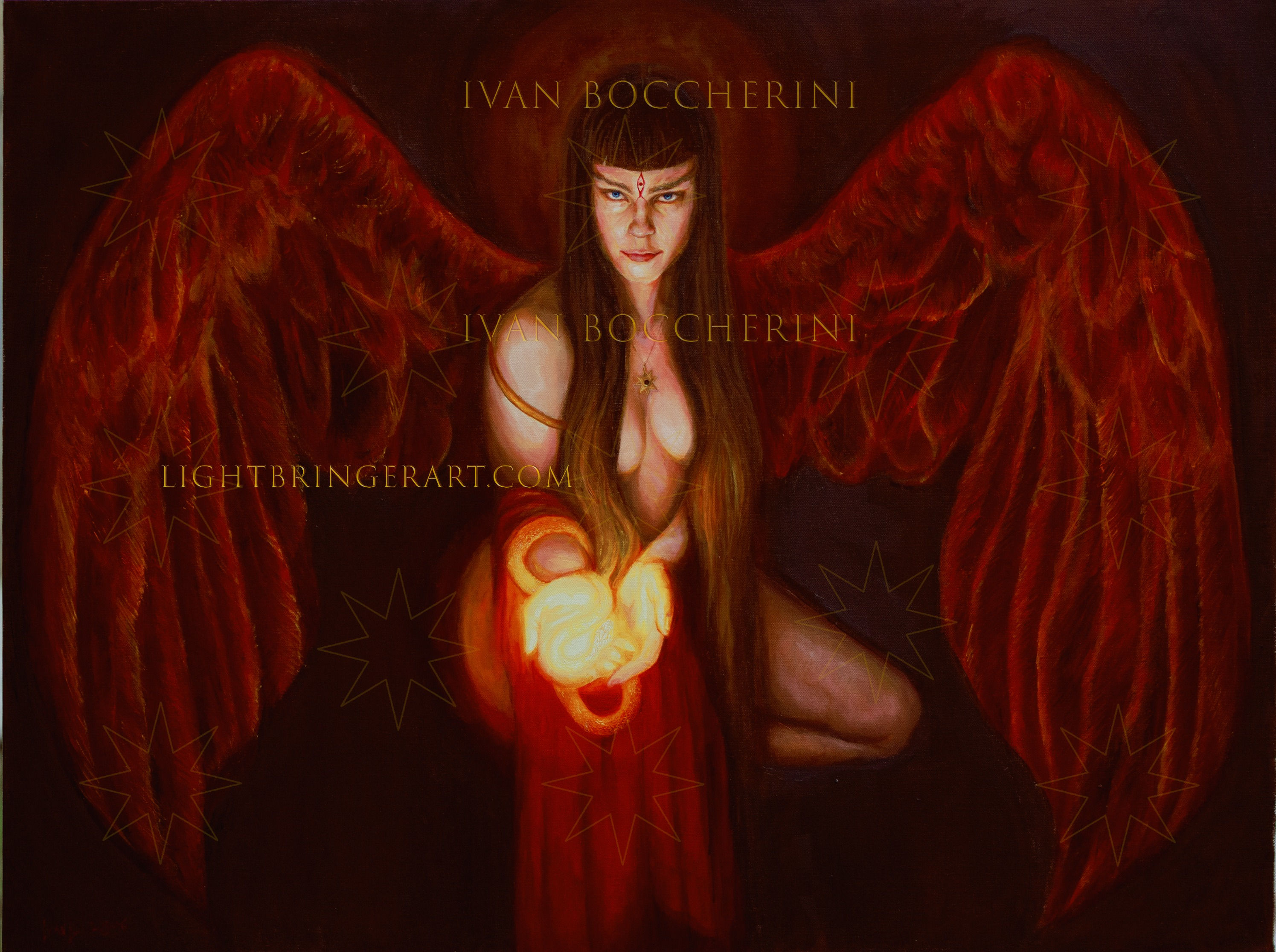 Light in Darkness. Oil painting