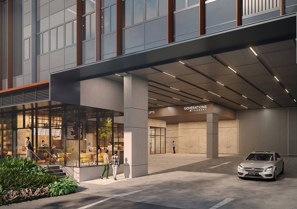 Generations @ Tannery lobby design, freehold B1 industrial property Singapore