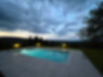 Abendstimmung am Pool
