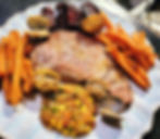 Atum brazeado com ameijoas e Caju