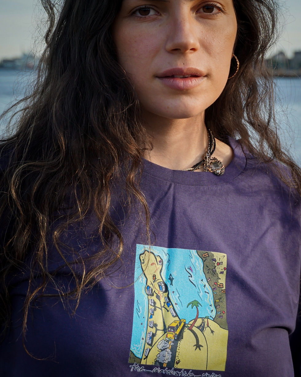 Thumbnail: Matchstick Union Paradise Tee Bruised Grape Ass Butt Buns Cheeks Beach Holiday Sketch Drawing