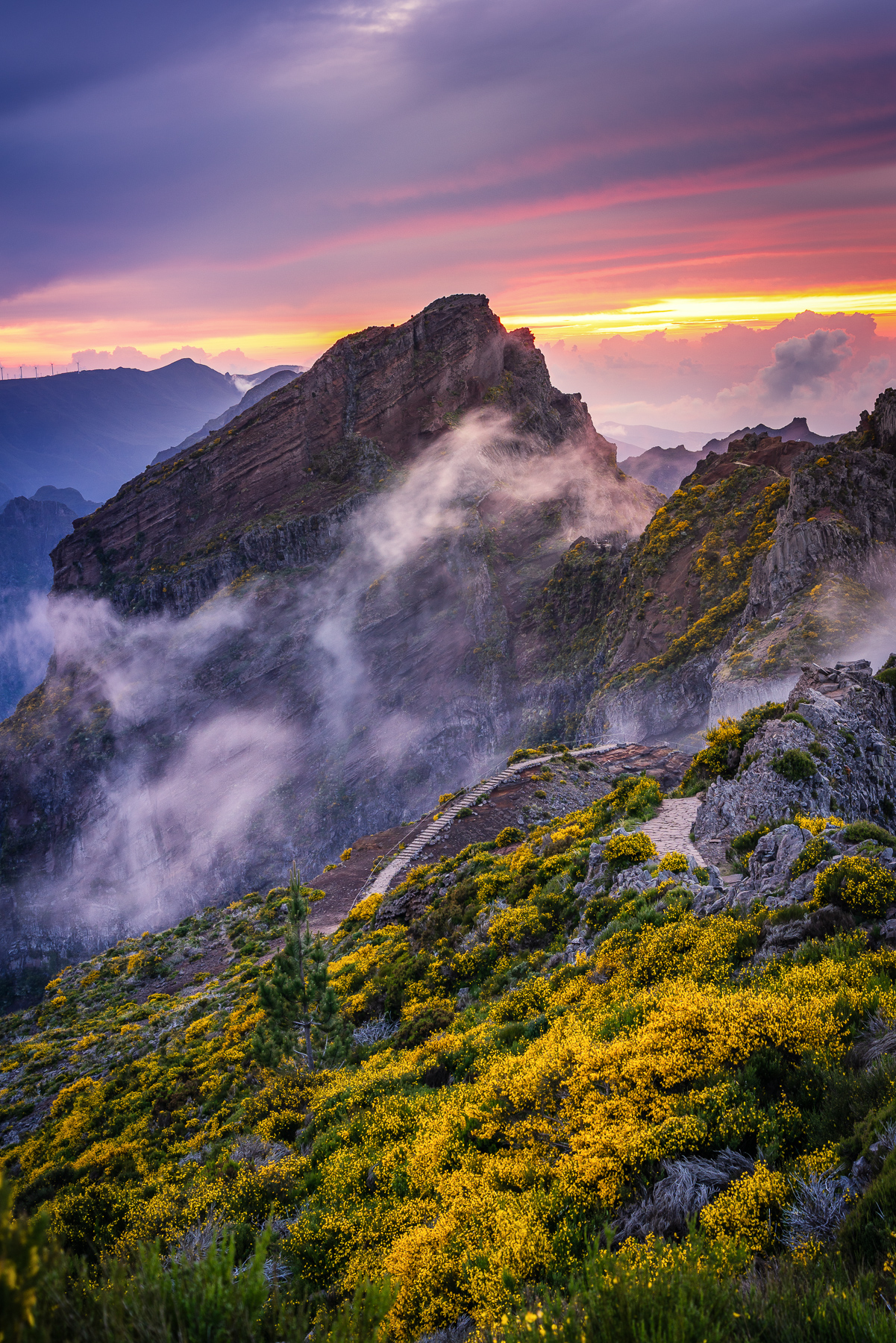 Sonnenuntergang auf dem Pico de Arieiro auf Madeira