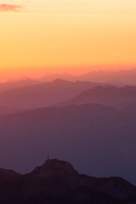 Sonnenaufgang auf dem Säntis