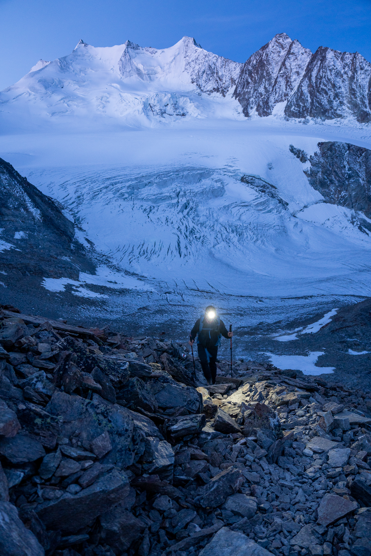 Riedgletscher bei Sonnenaufgang