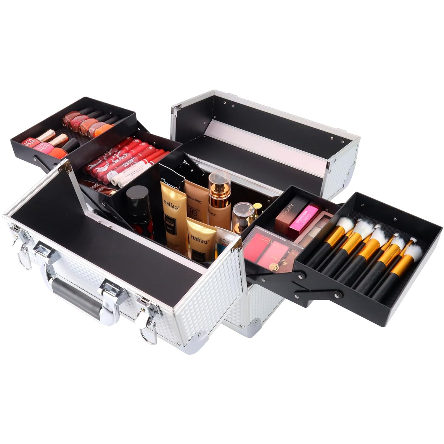 Makeup Organizer Box Cosmetic Storage Case for Women Girls Vanity Kit Bag