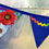 Thumbnail: Blue Floral Rainbow Bunting