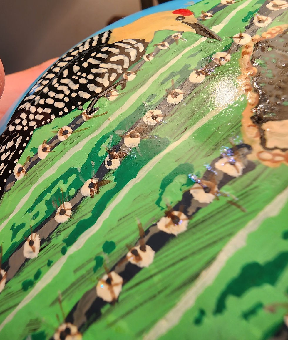 Thumbnail: Gila Woodpeckers Saguaro Cactus Painted Rock