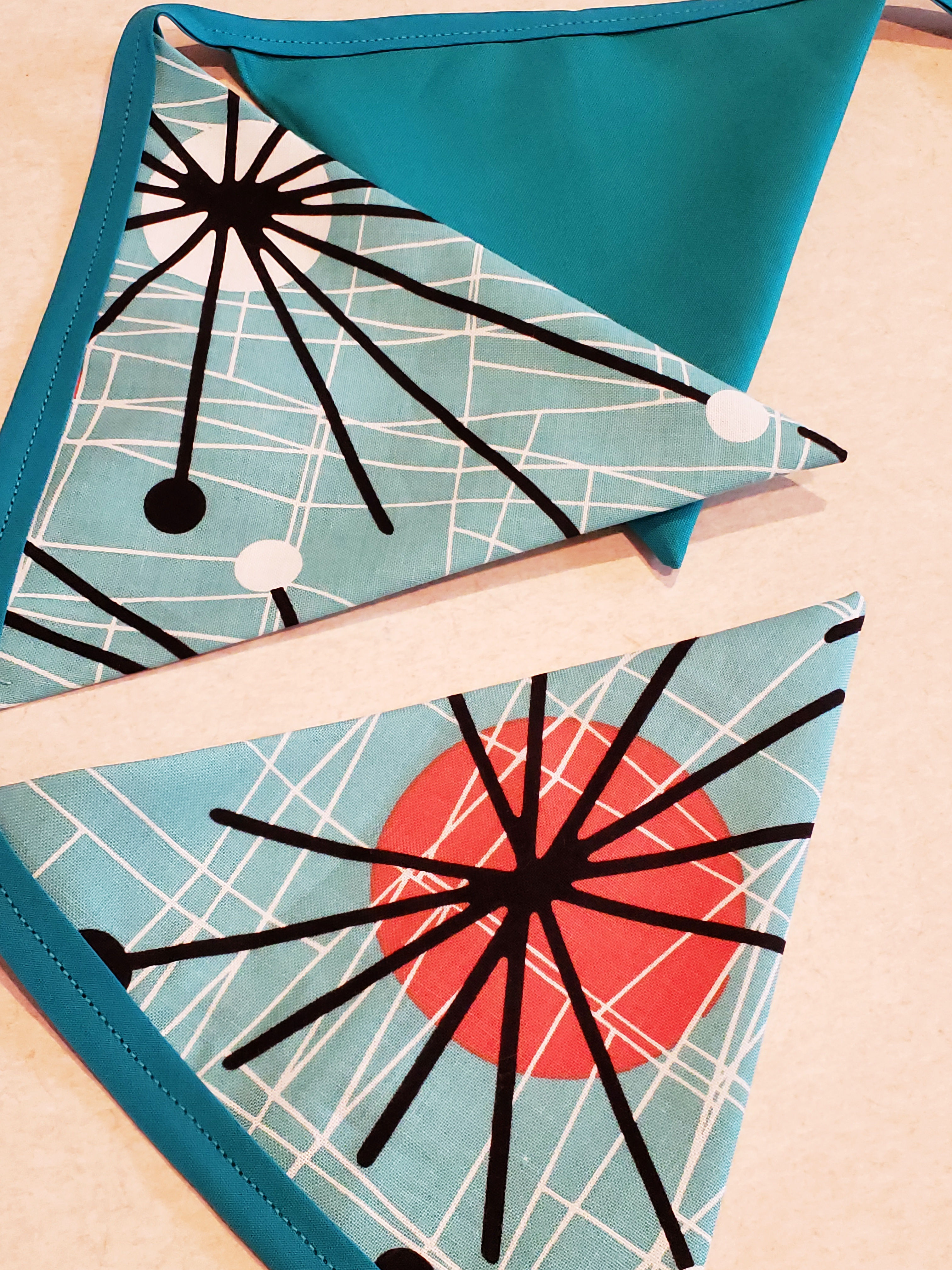 Mid Century Atomic Starburst Bunting