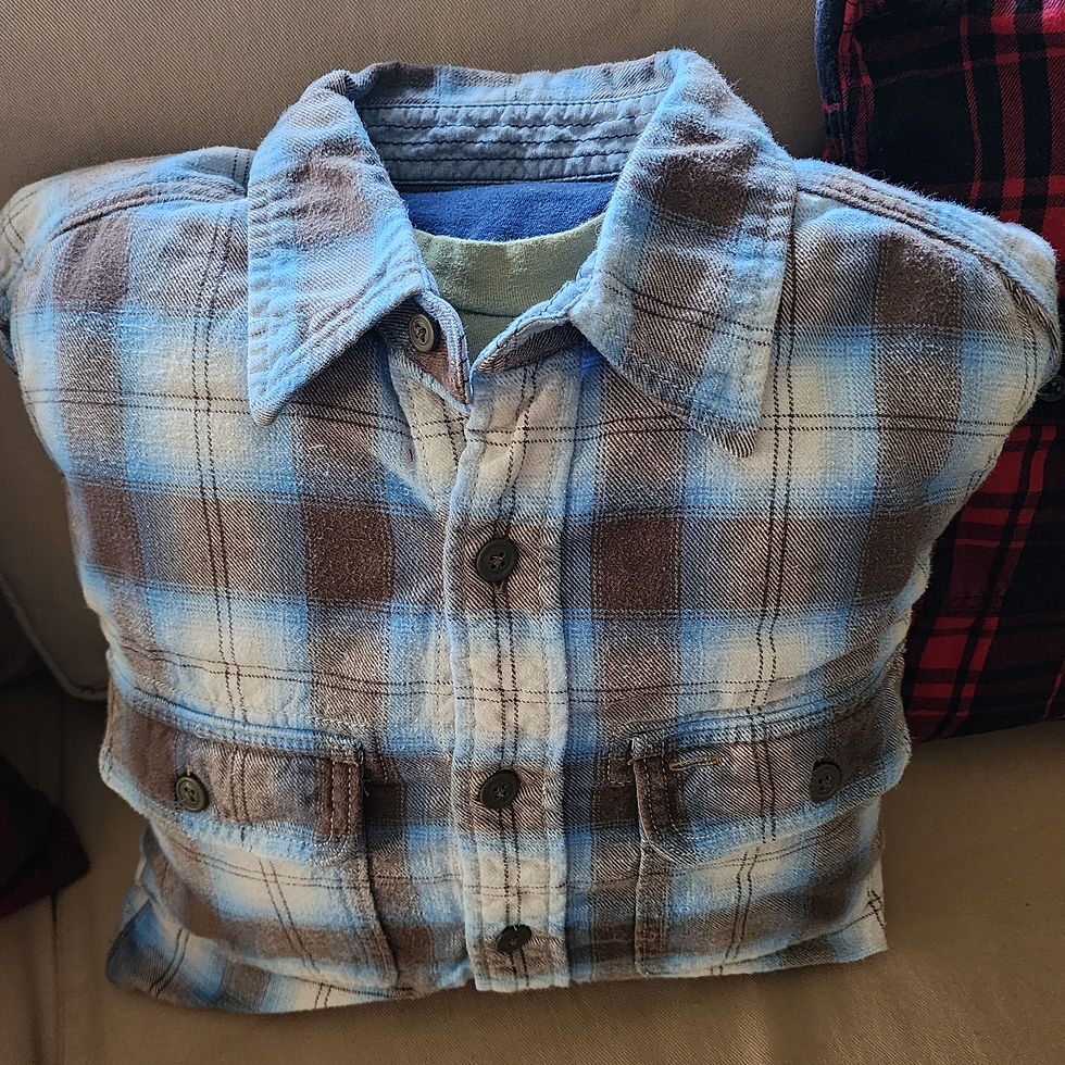 Thumbnail: Slumberjack Blue Plaid Men's Flannel Shirt Pillow