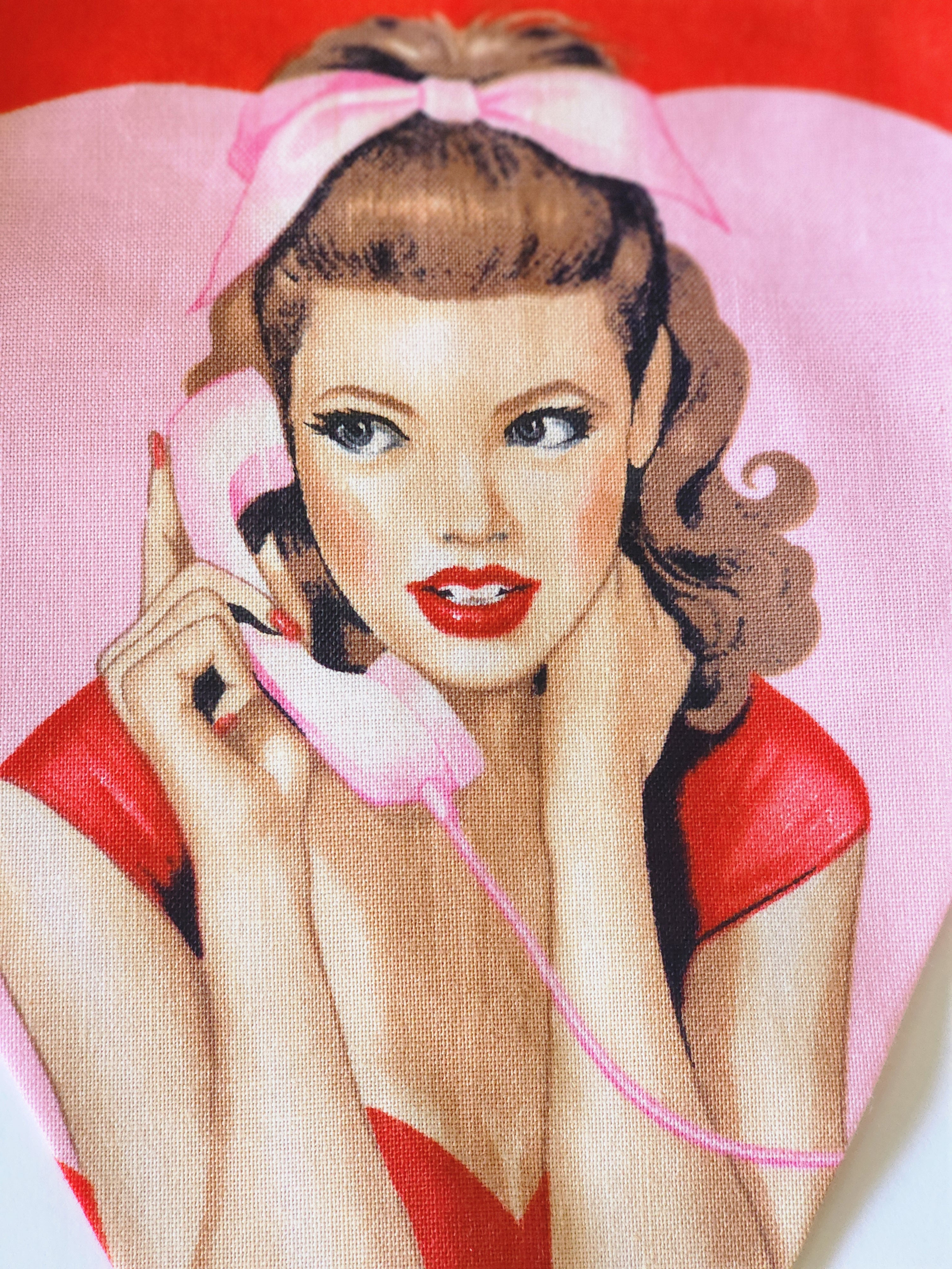 Pin-Up Girl Telephone Love Bunting