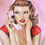 Thumbnail: Pin-Up Girl Telephone Love Bunting