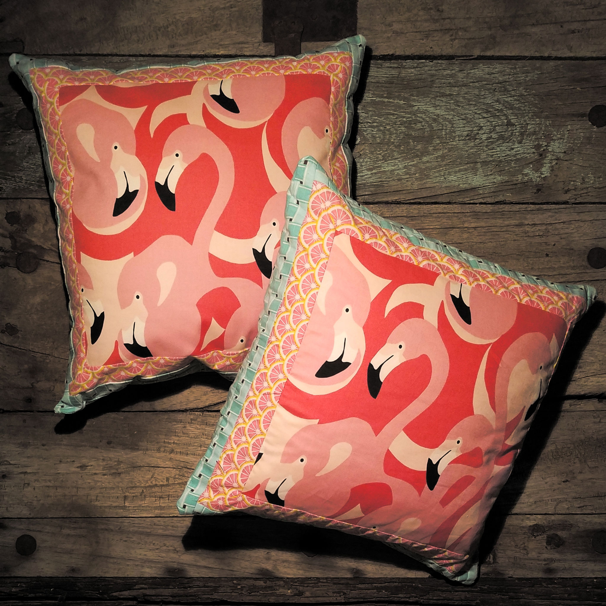 Flamingo Mid Mod Pillow