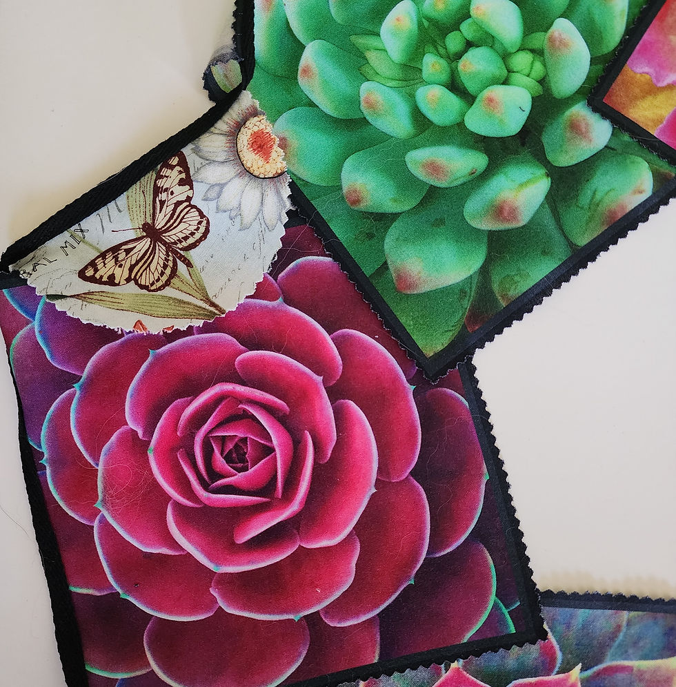 Thumbnail: Bunting Succulents Butterflies Pennant Flag Banner