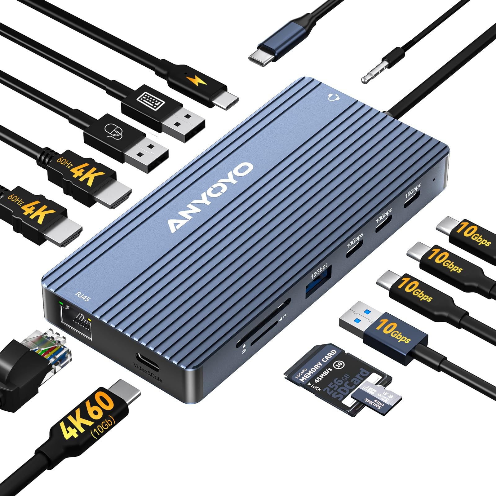 14-in-1 USB-C Docking Station – Dual HDMI 4K60