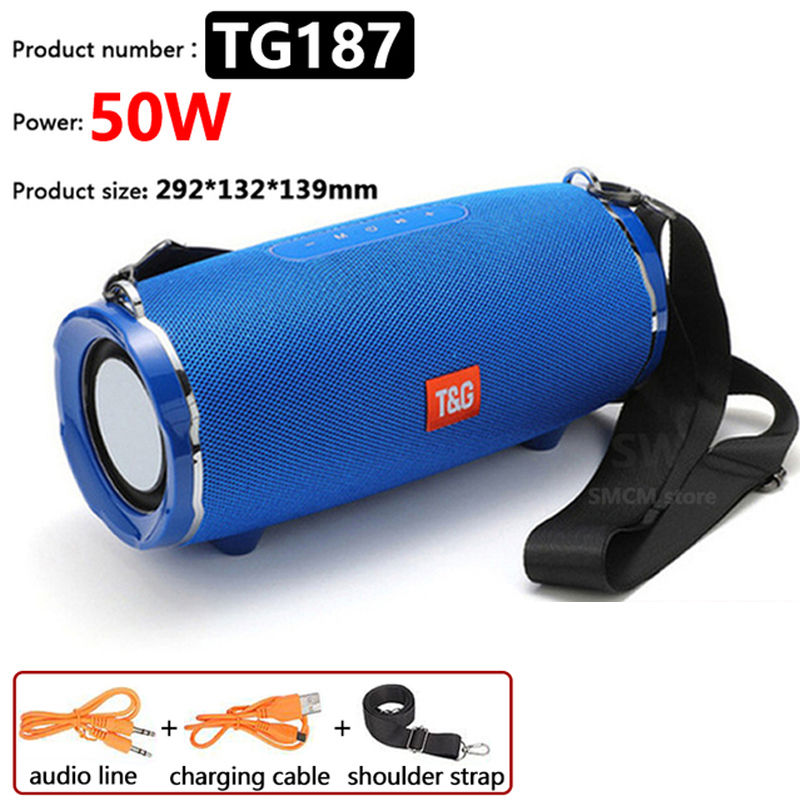 Miniatura: 50W High Power caixa de som Bluetooth Speaker Outdoor Waterproof Wireless Column