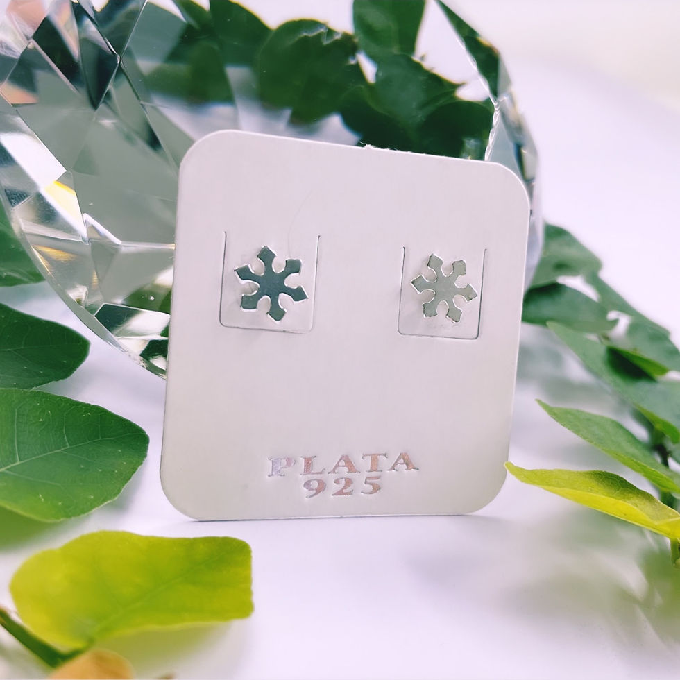 Aros Copo de nieve cierre mariposa PLATA 925 importada