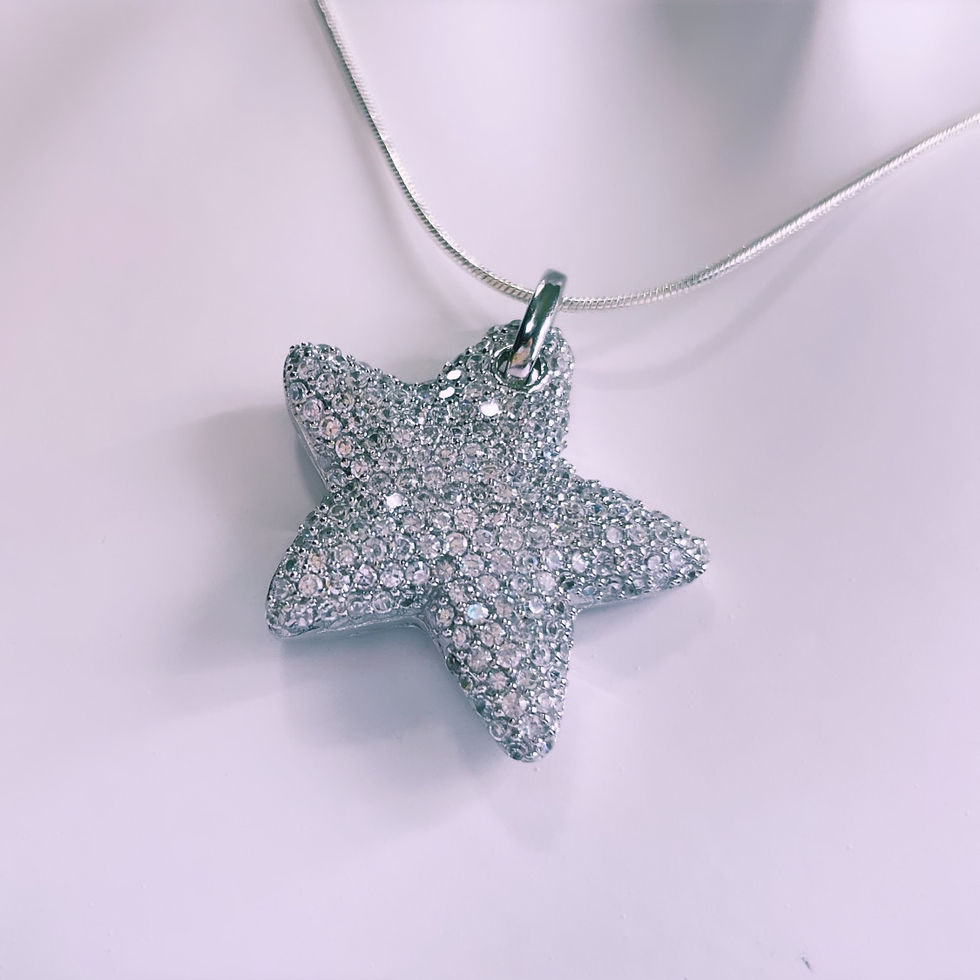 Miniatura: Dije Estrella XXL cristales blancos PLATA 925 importado