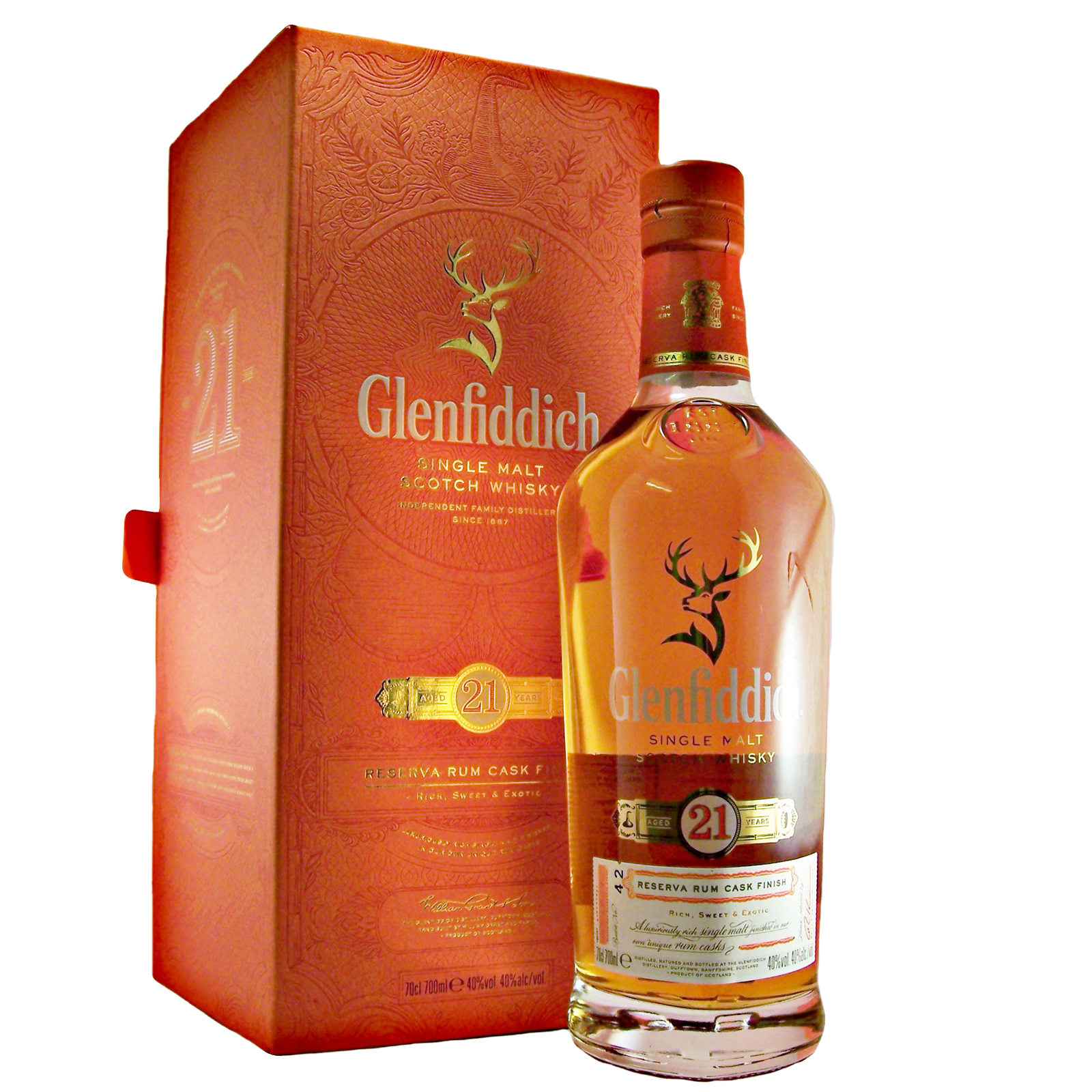 Glenfiddich 21 Year Old Reserva Rum Cask Finish Single Malt Scotch Whisky