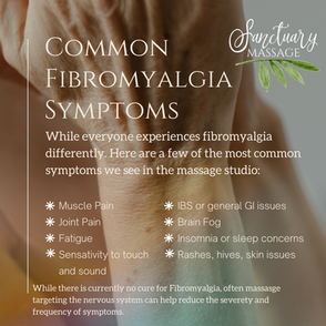 Common Fibro Symptoms at the studio