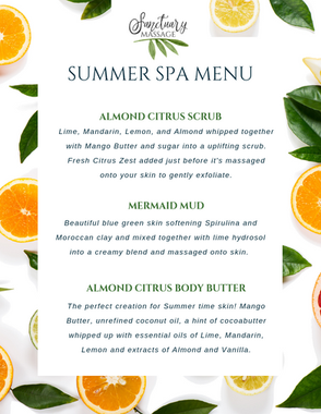 Summer Spa Menu Sneak peek!