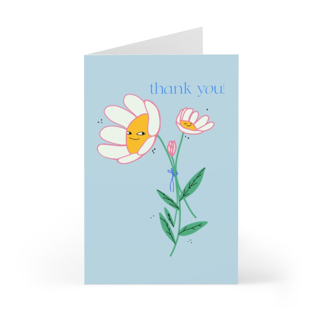 Cheeky Flowers Thank You Card