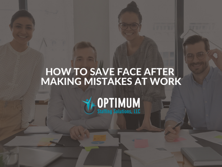 How to Save Face after Making Mistakes at Work
