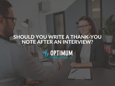 Should you Write a Thank-You Note After an Interview?