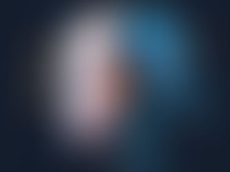 Half human, half digital interface with circuits and icons. Blue and orange accents on dark background, symbolizing AI and technology.