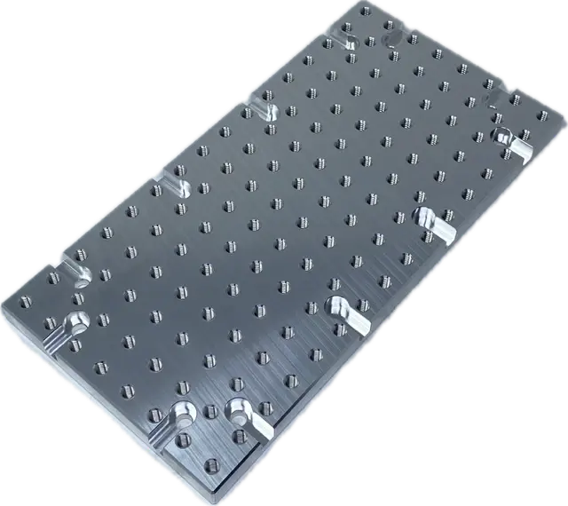 Thumbnail: Aluminum Expanding Fixture / Sacrificial Plate with 1/4 - 20 tapped holes