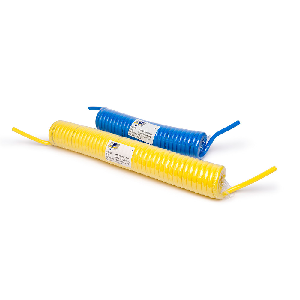 Manguera Retractil OD 8mm x 7,5m AMARILLO