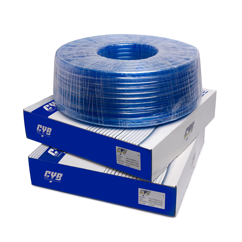 Manguera de Poliuretano 200m OD 1/4" Azul