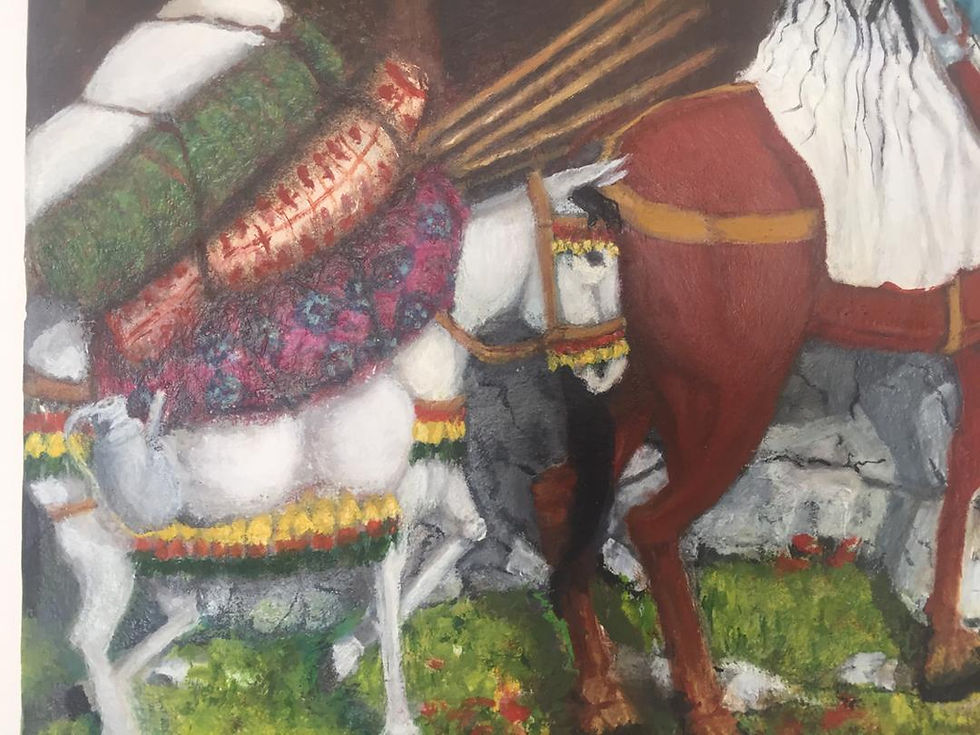 Thumbnail: Bakhtiari Tribe Migrate | Oil Painting | Stretched Canvas | Cultural Paintings
