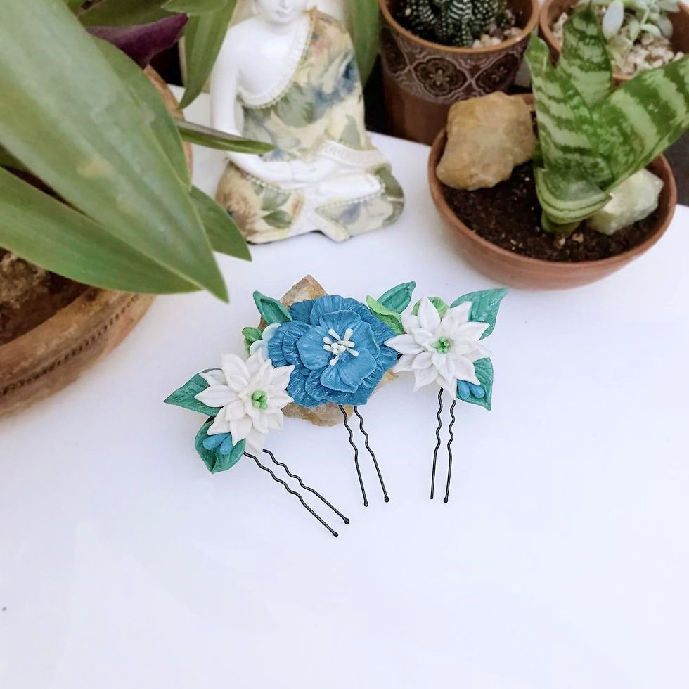 Thumbnail: Clematis Hair Pin | Handcrafted Hair Accessory