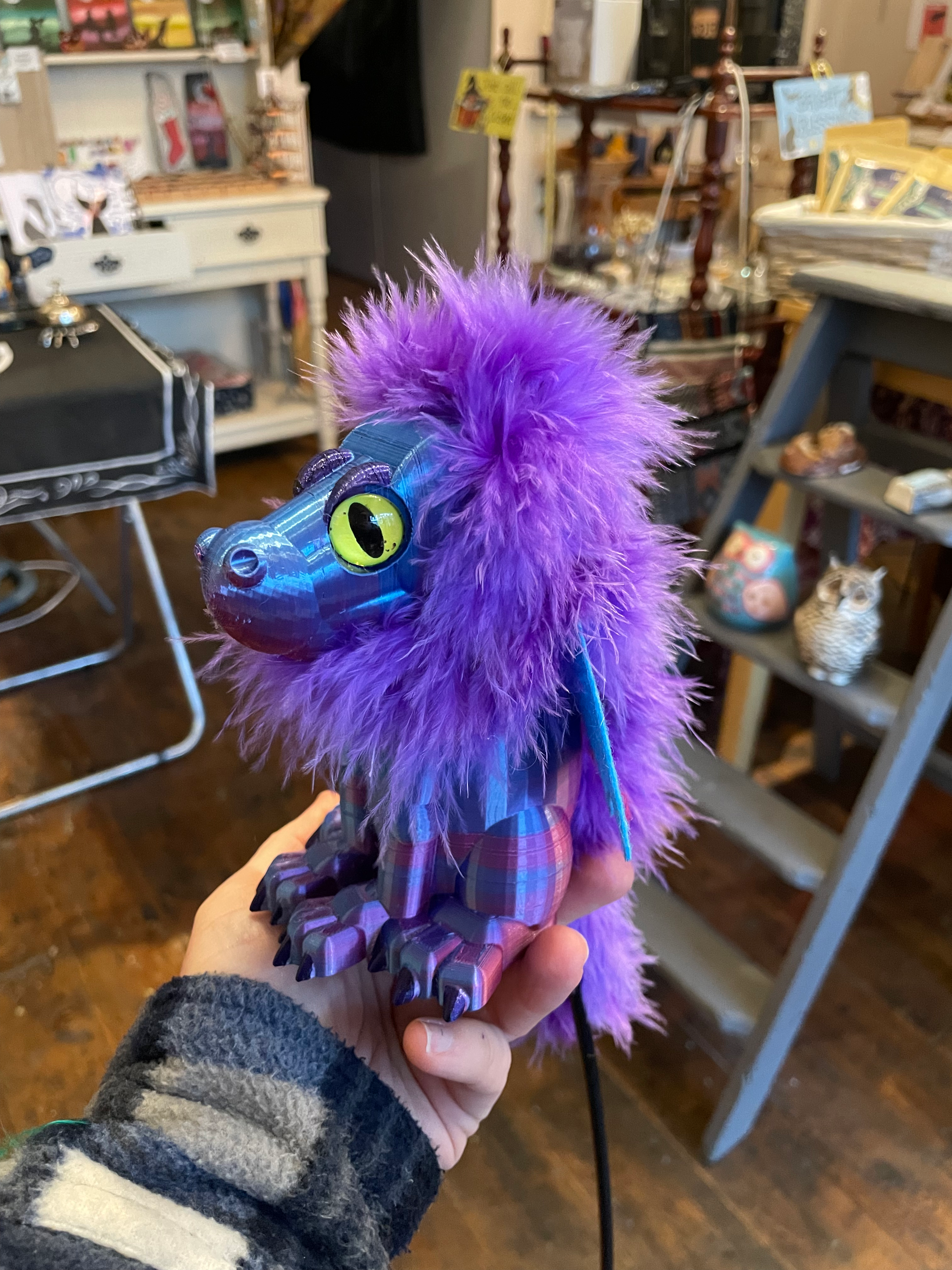 Metalic Purple Shoulder Puppet- 'Breeze'