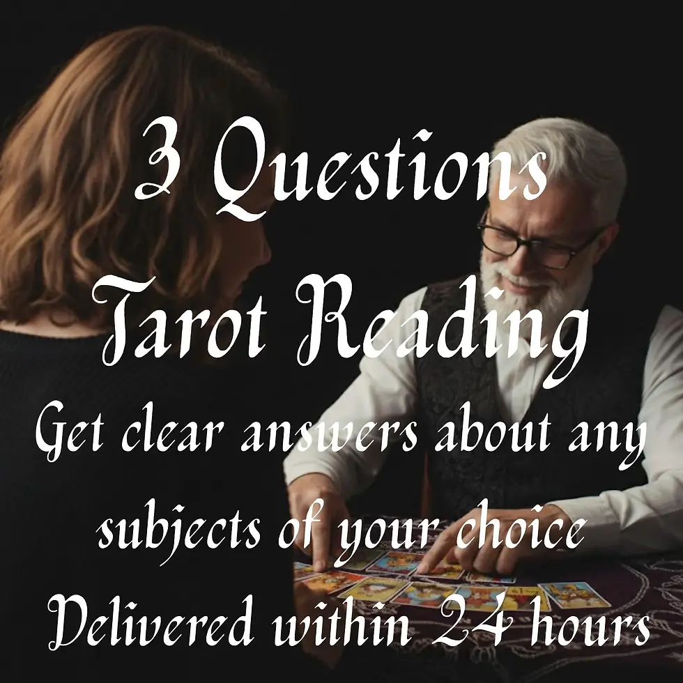 3 Questions Tarot Reading. Within 24-Hours. Psychic Insight into any situation 