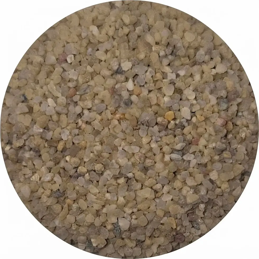 Macro photography of sand grains. The detailed texture and earthy tones of the particles are clearly visible.