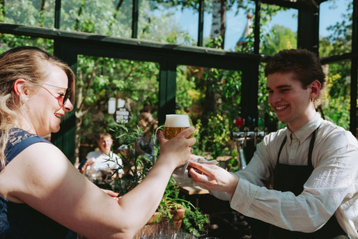 Wedding reception at Kilden i Haven at Tivoli in Copenhagen with relaxed atmosphere