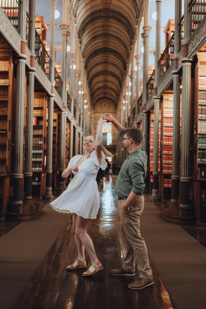 Copenhagen Library Couple Session for Book Lovers