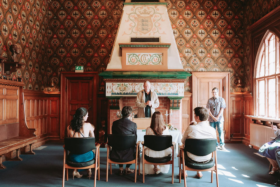 Roskilde elopement ceremony at Former Roskilde City Hall Denmark