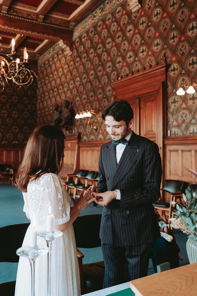 Roskilde elopement ceremony at Former Roskilde City Hall Denmark