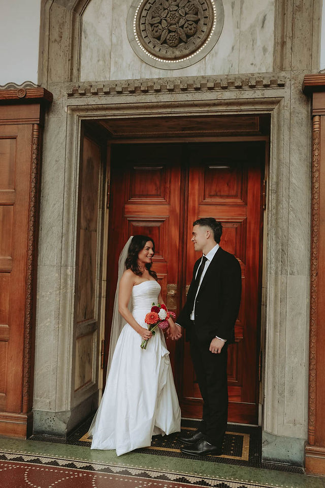 Copenhagen City Hall Elopement Photos