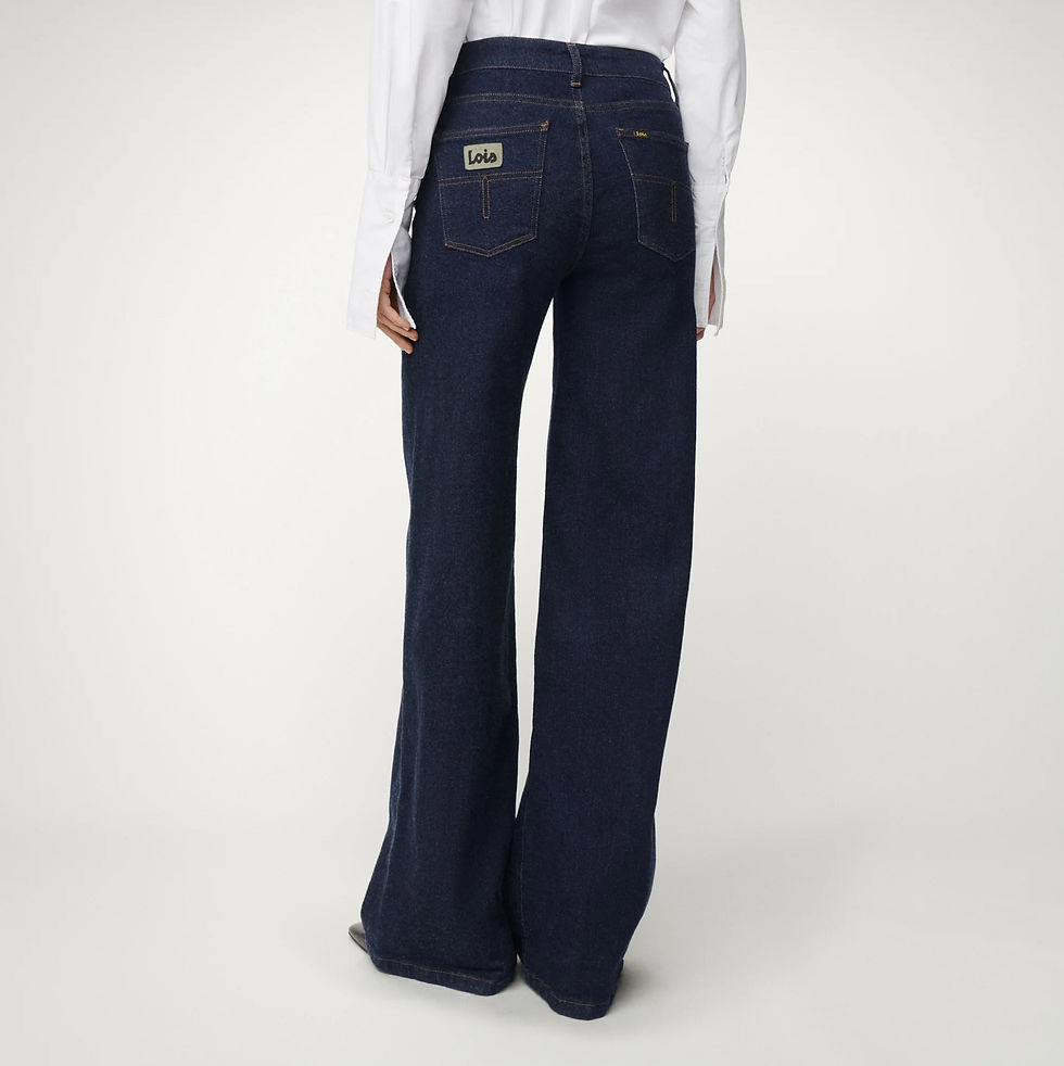 Thumbnail: LOIS JEANS WIDE FLAIR PALAZZO DEEPLY RINSE