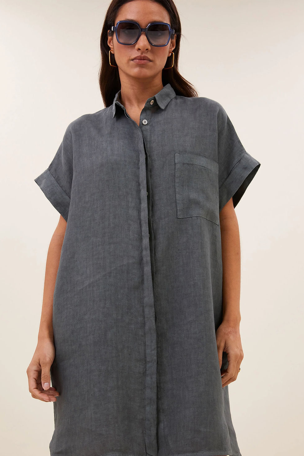 Thumbnail: BY-BAR AMSTERDAM JURK HELLA LINEN DRESS