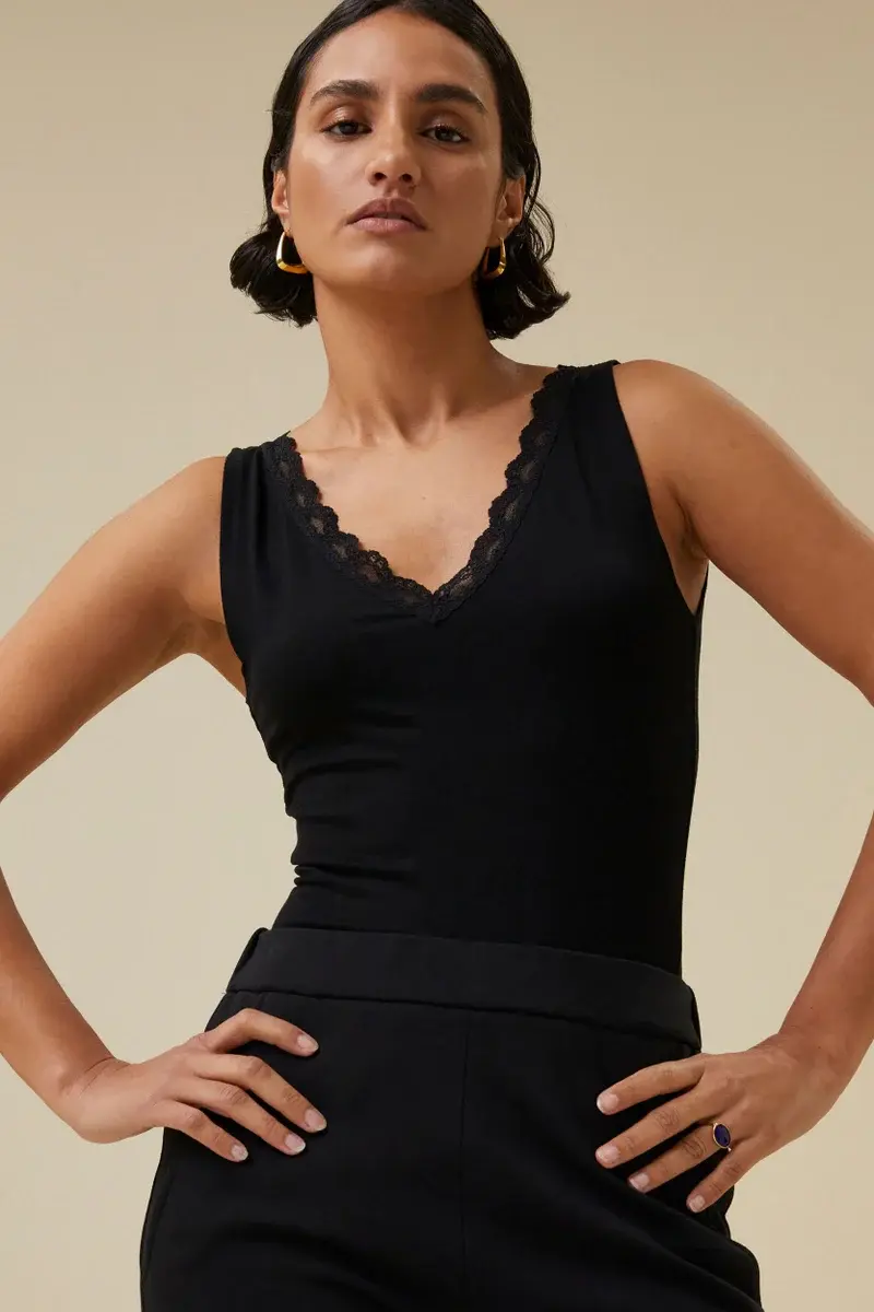 BY-BAR AMSTERDAM TOP LACE SINGLET