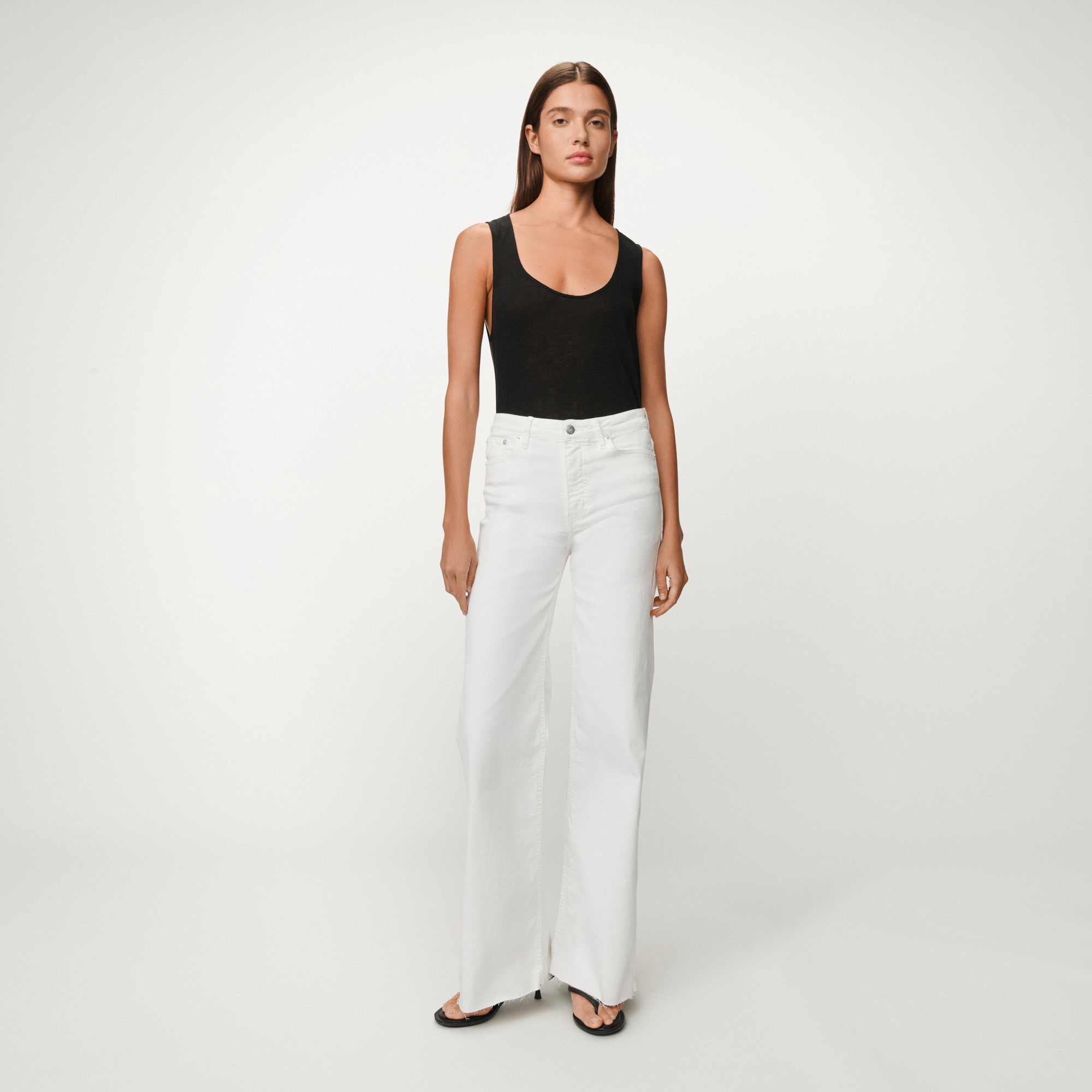 LOIS JEANS  WIDE FLAIR PALAZZO EDGE  WHITE